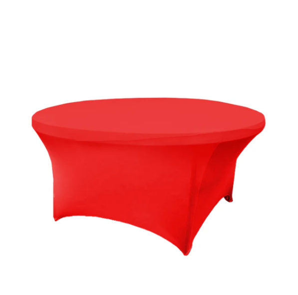 5ft Round Red Spandex Table Cover