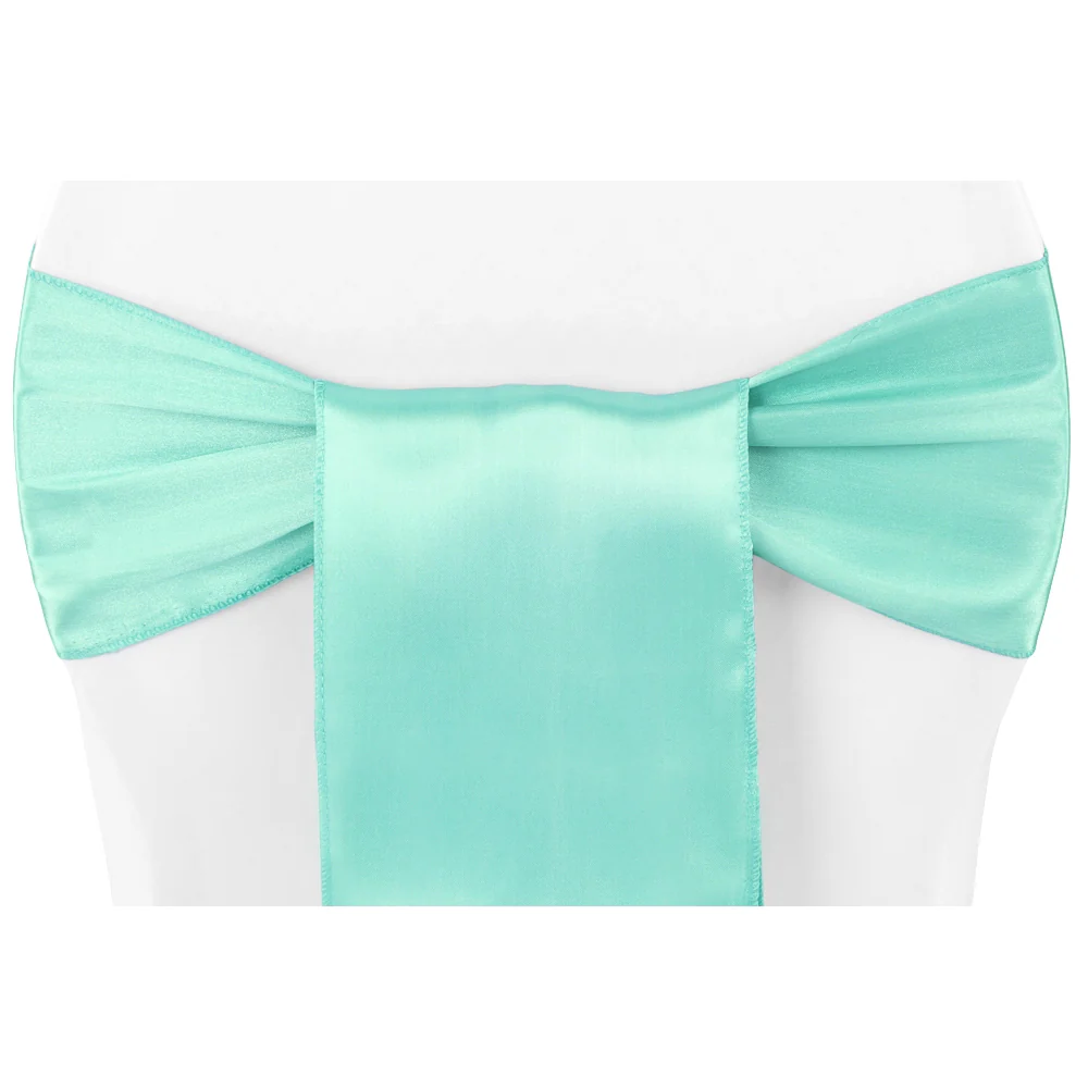  Turquoise Satin Chair Sash