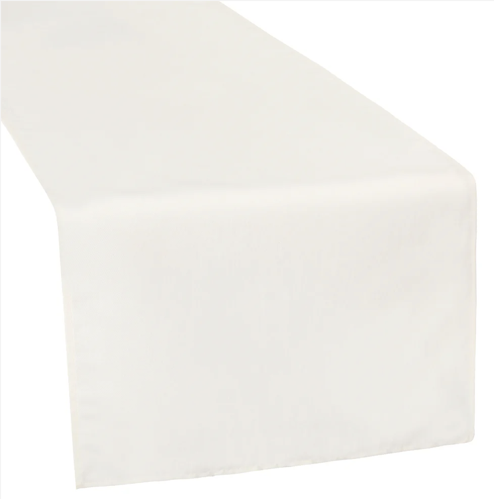 12x108 Ivory Polyester Table Runner