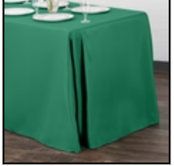 90x132 Rectangular Oblong Premium Polyester Tablecloth  Emerald Green