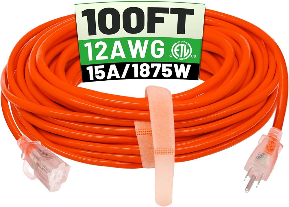 100 ft X 12 gauge Extension Cord