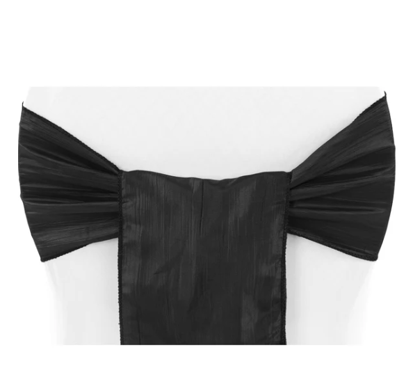 Black Polyester Chair Bow Sash