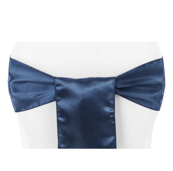 6 x106 Navy Blue Satin Chair Sash