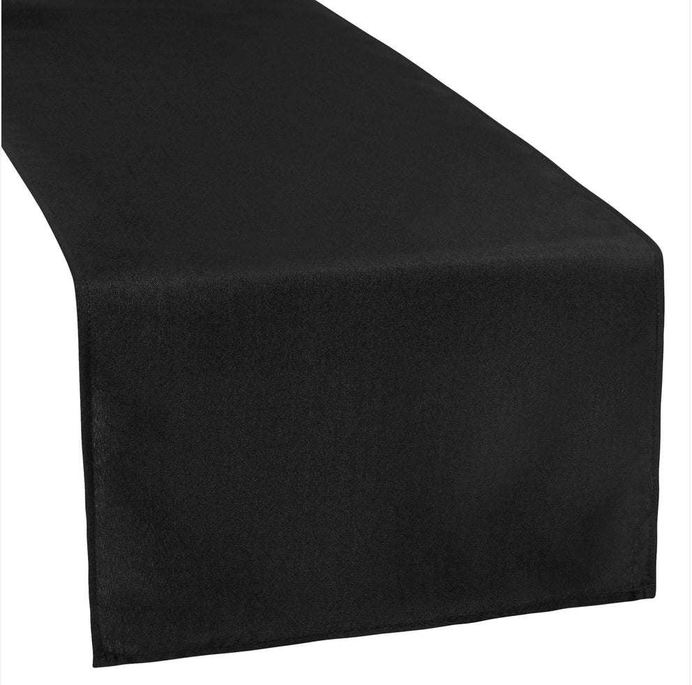 12x108 Black Polyester Table Runner