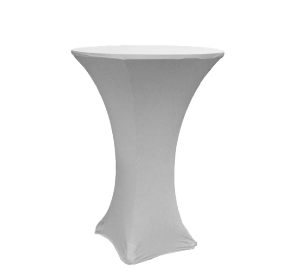 Light Grey Spandex Cocktail Table Cover