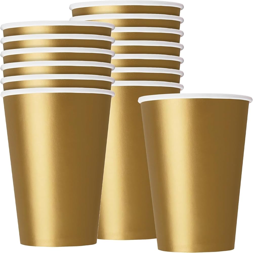 Disposable Gold 8ozCups