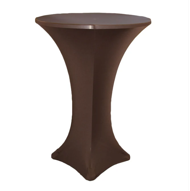 Brown Spandex Cocktail Table Cloth