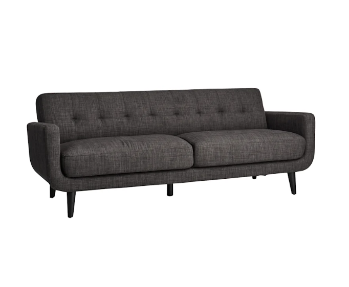 Crosby St Hadley Tufted Back Sofa Charcoal Grey 