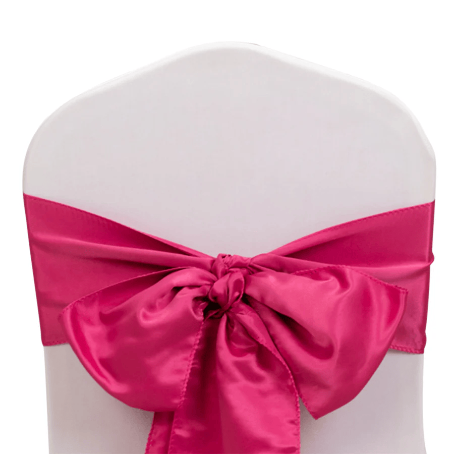 6 x106 Fushia Satin Chair Sash